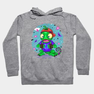 Chameleon Cartoon Character Hoodie